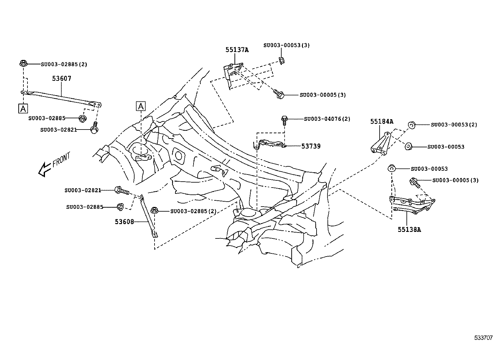  86 |  FRONT FENDER APRON DASH PANEL