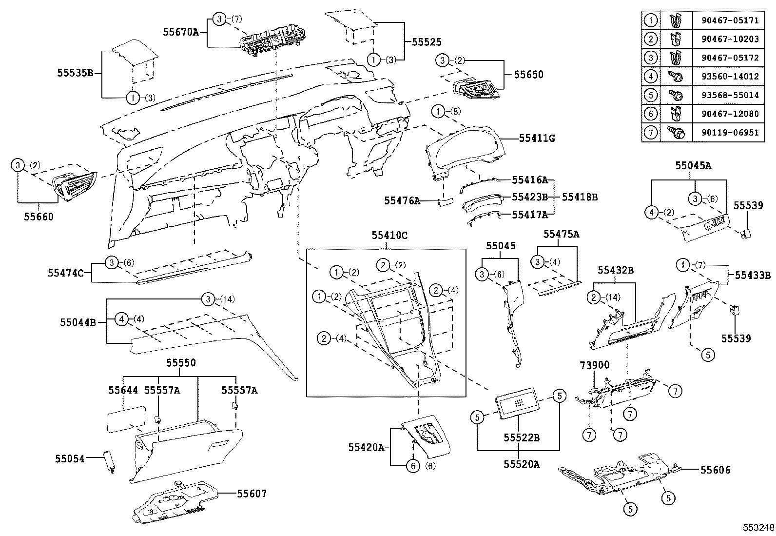  HARRIER |  INSTRUMENT PANEL GLOVE COMPARTMENT