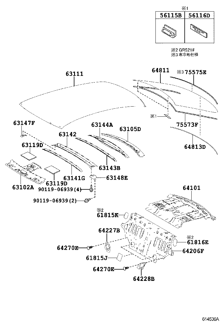  CROWN HYBRID |  ROOF PANEL BACK WINDOW GLASS
