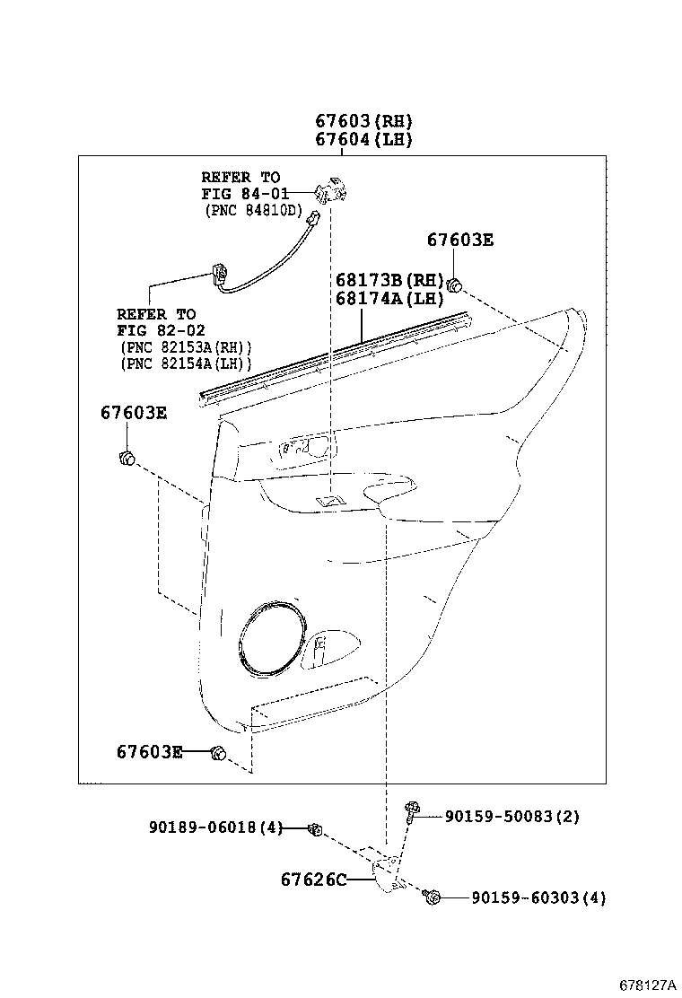  HARRIER |  REAR DOOR PANEL GLASS