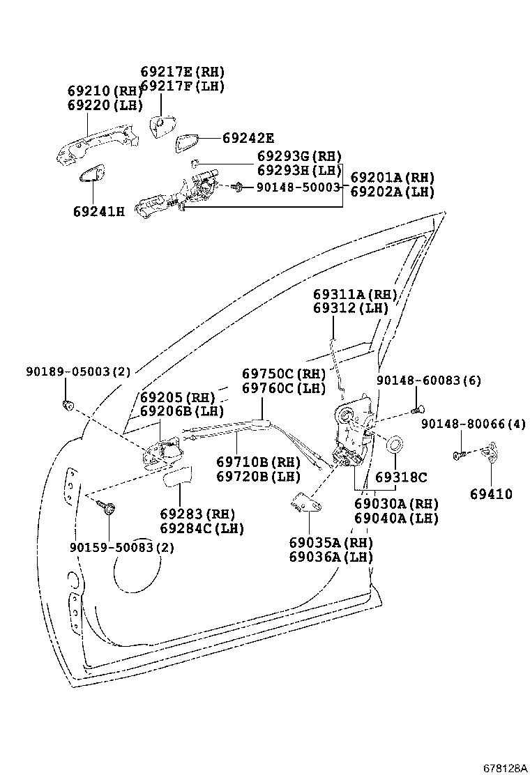  HARRIER |  FRONT DOOR LOCK HANDLE