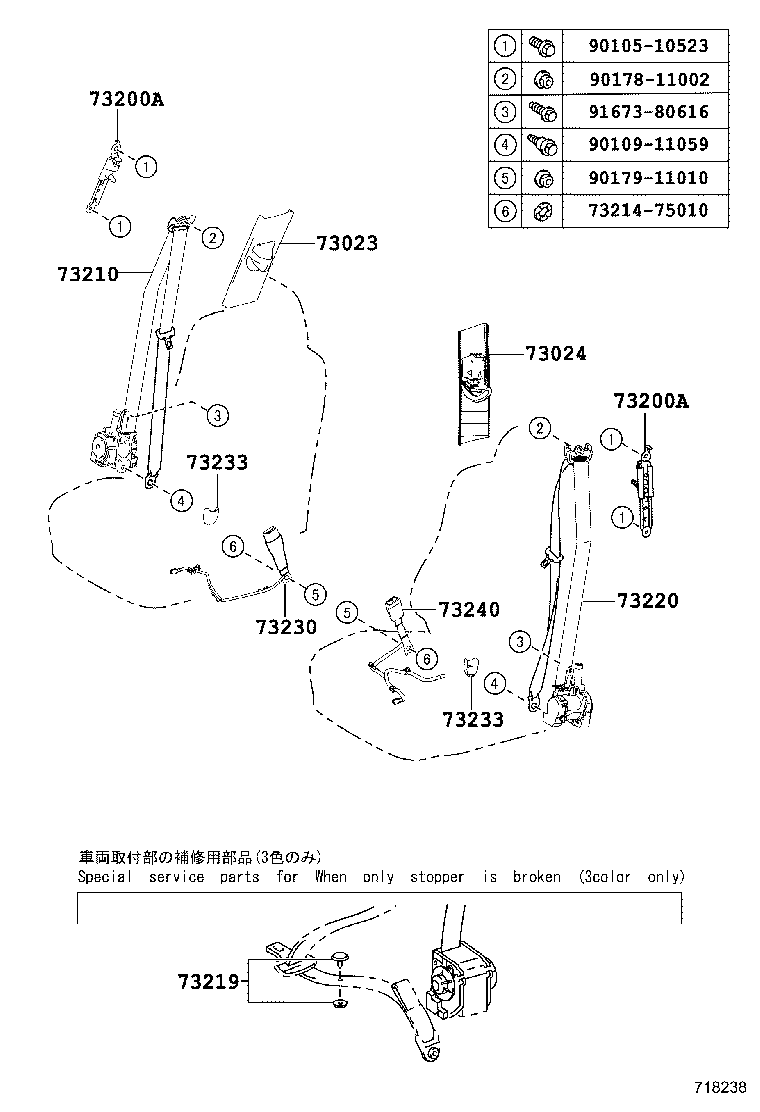  HARRIER |  SEAT BELT CHILD RESTRAINT SEAT