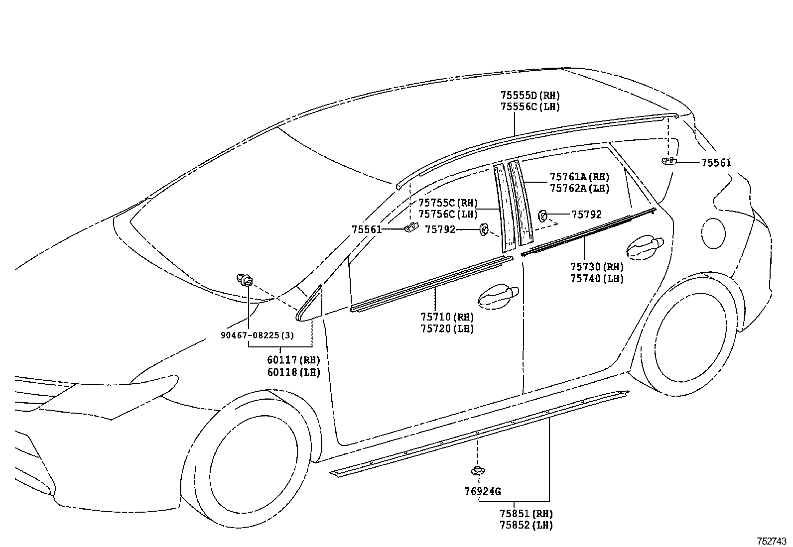  AURIS |  SIDE MOULDING