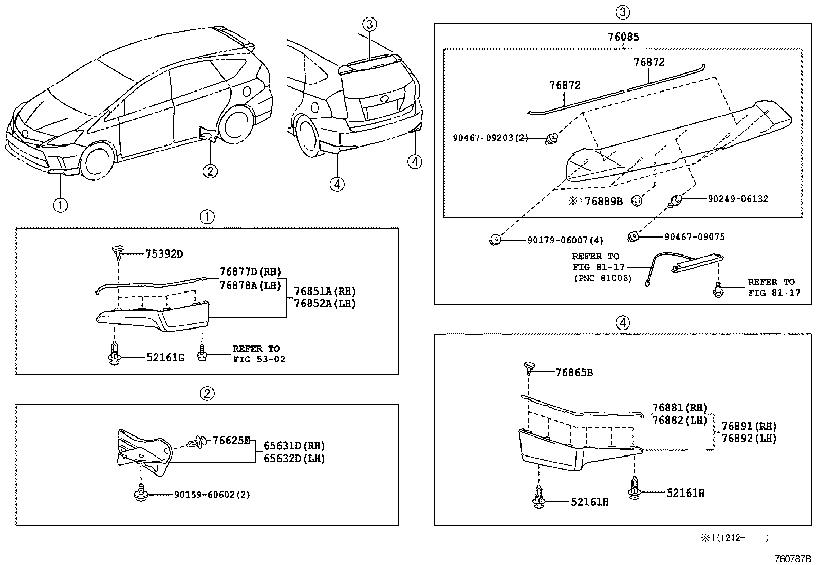  PRIUS A ALPHA |  MUDGUARD SPOILER