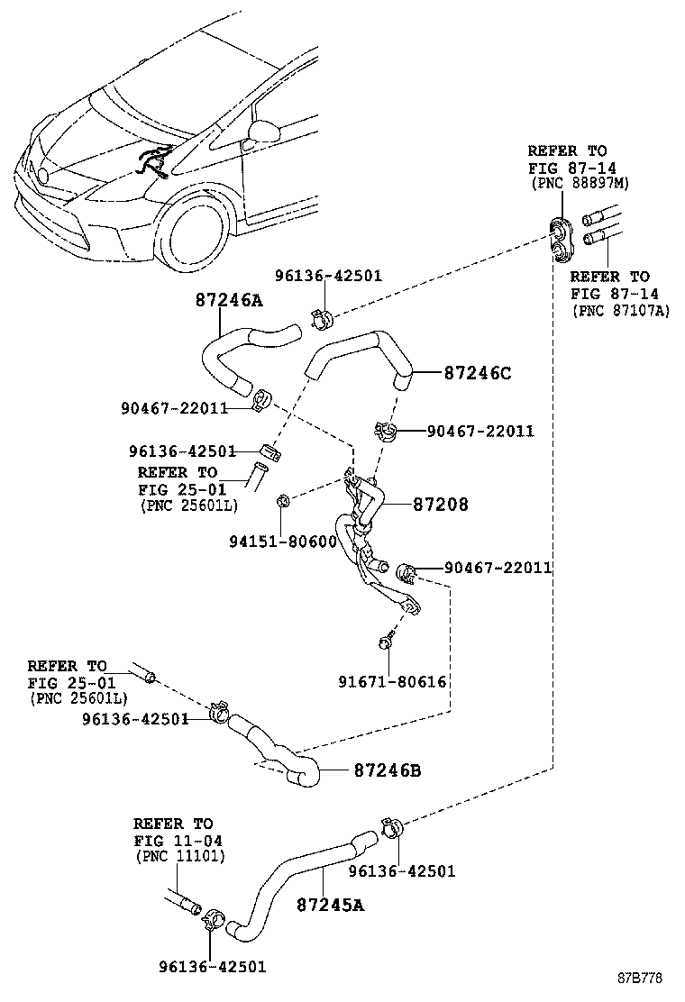  PRIUS A ALPHA |  HEATING AIR CONDITIONING WATER PIPING