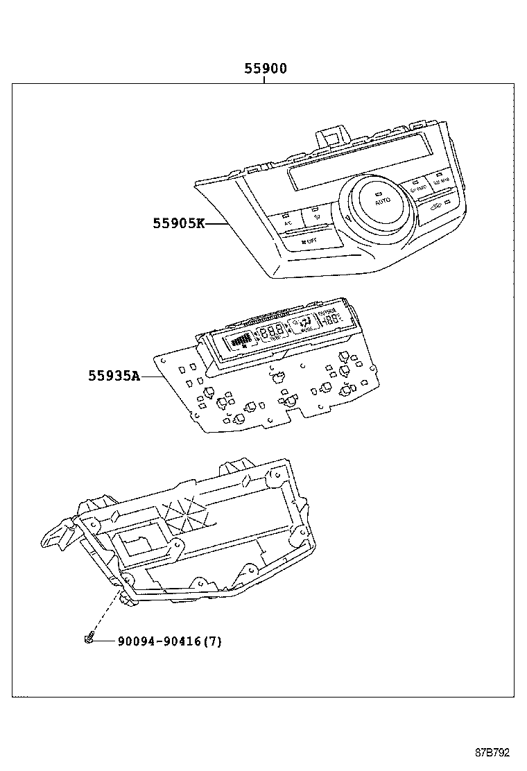  PRIUS A ALPHA |  HEATING AIR CONDITIONING CONTROL AIR DUCT