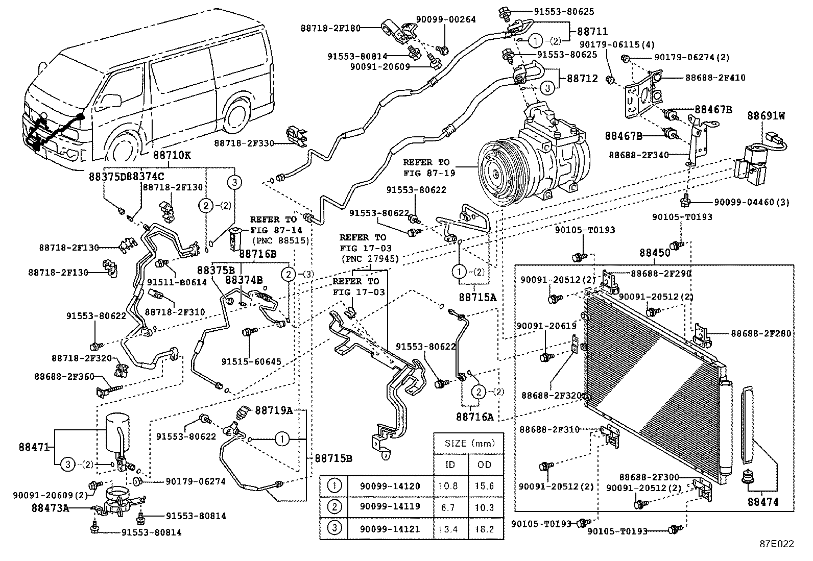  HIACE REGIUSACE |  HEATING AIR CONDITIONING COOLER PIPING