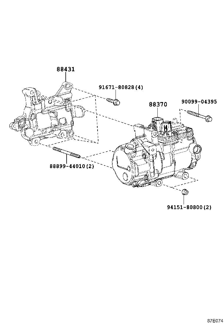  HARRIER |  HEATING AIR CONDITIONING COMPRESSOR