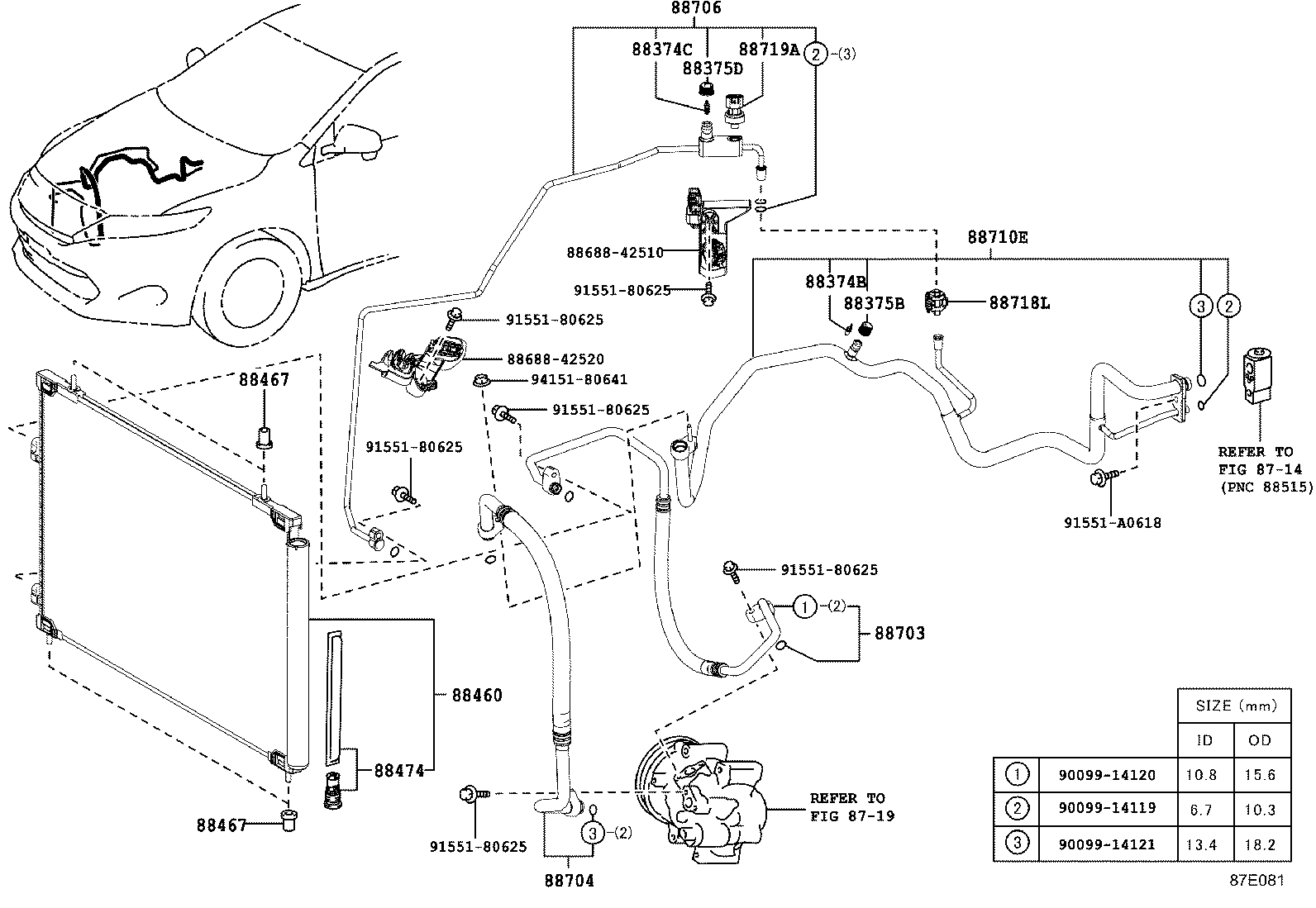  HARRIER |  HEATING AIR CONDITIONING COOLER PIPING