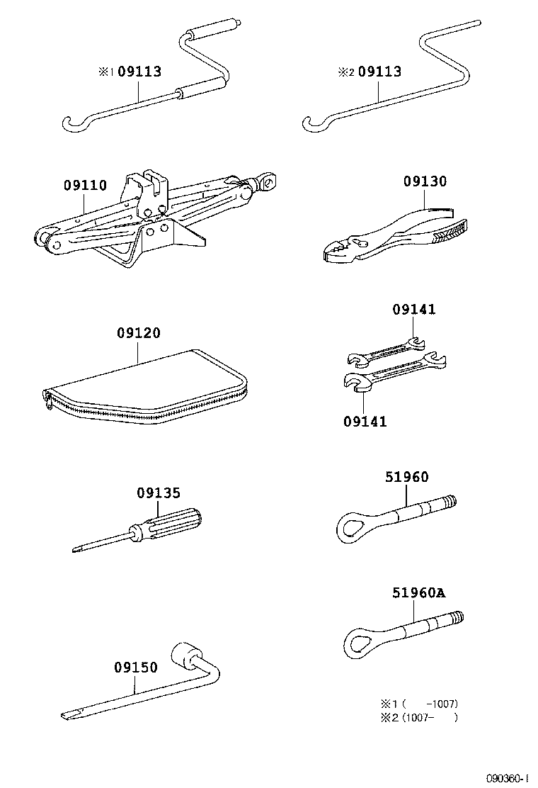  IS250 350 |  STANDARD TOOL