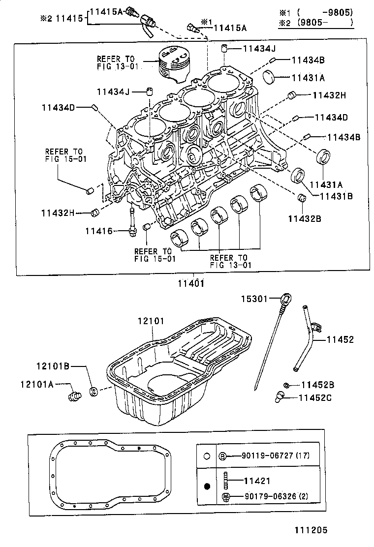  CROWN COMFORT SED |  CYLINDER BLOCK