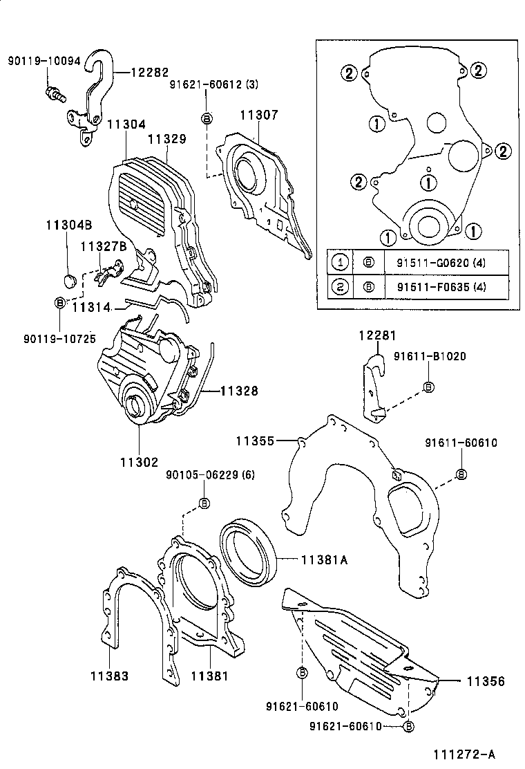  CROWN COMFORT SED |  TIMING GEAR COVER REAR END PLATE