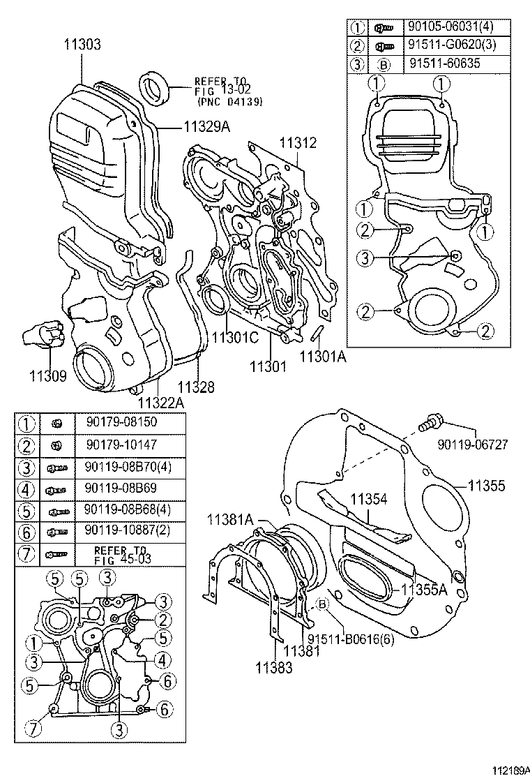  CROWN COMFORT SED |  TIMING GEAR COVER REAR END PLATE