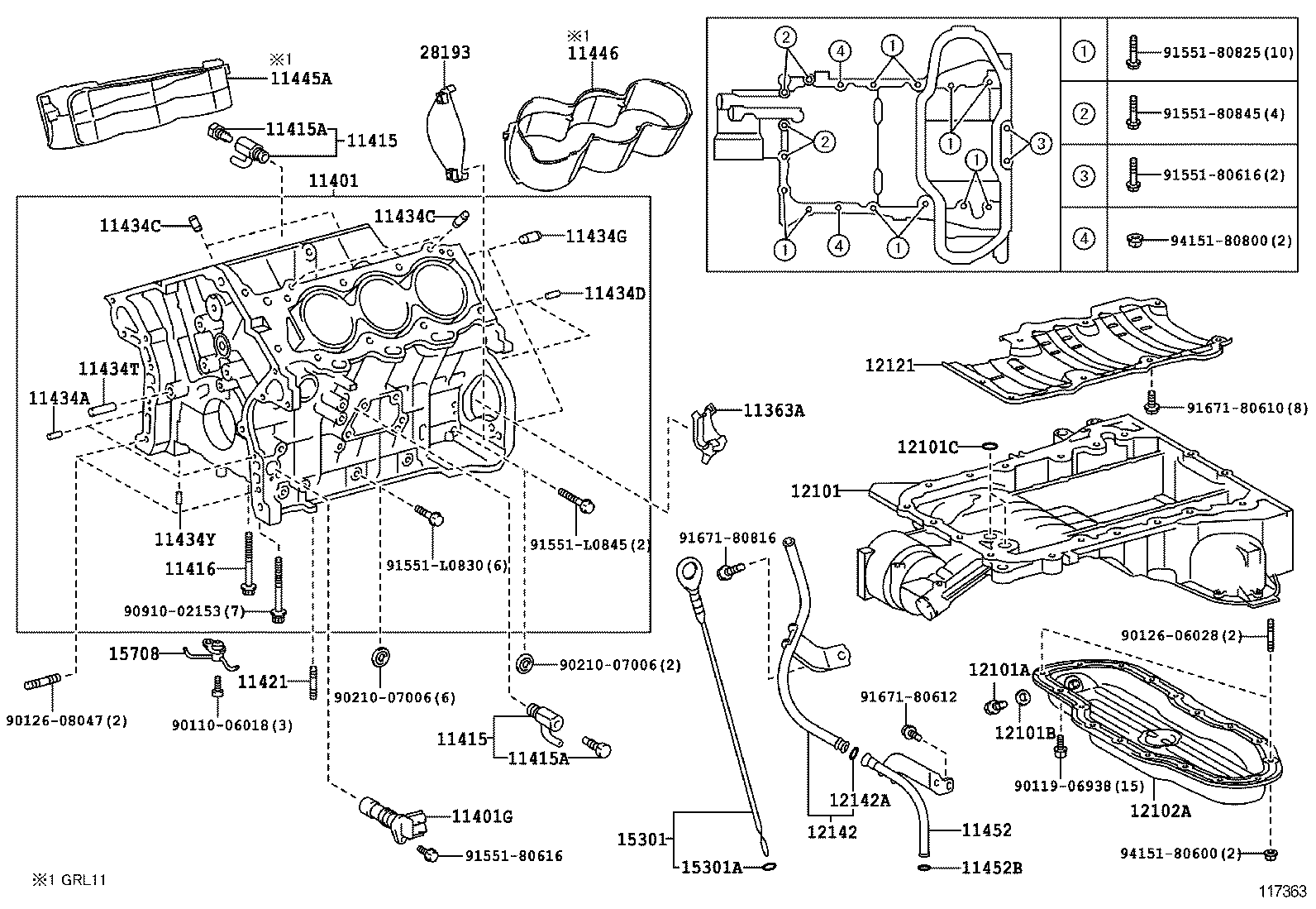  GS250 350 450H |  CYLINDER BLOCK