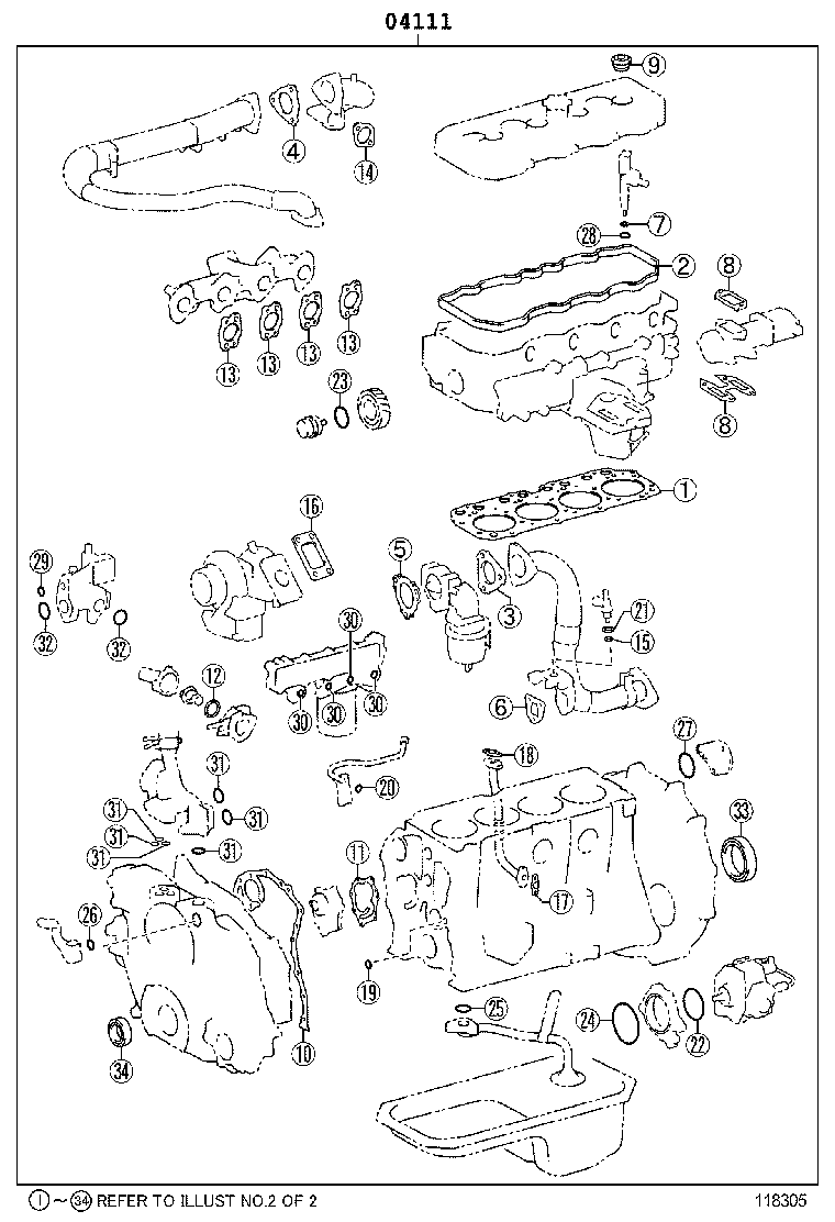  DYNA TOYOACE HV |  ENGINE OVERHAUL GASKET KIT