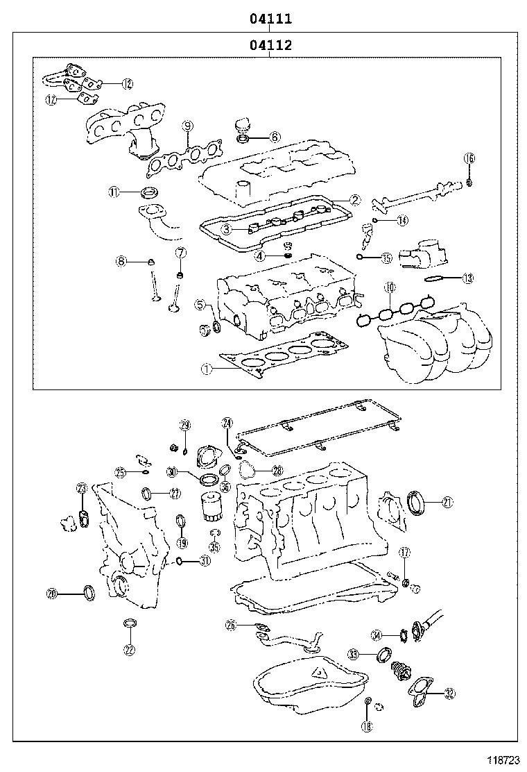  HIACE REGIUSACE |  ENGINE OVERHAUL GASKET KIT