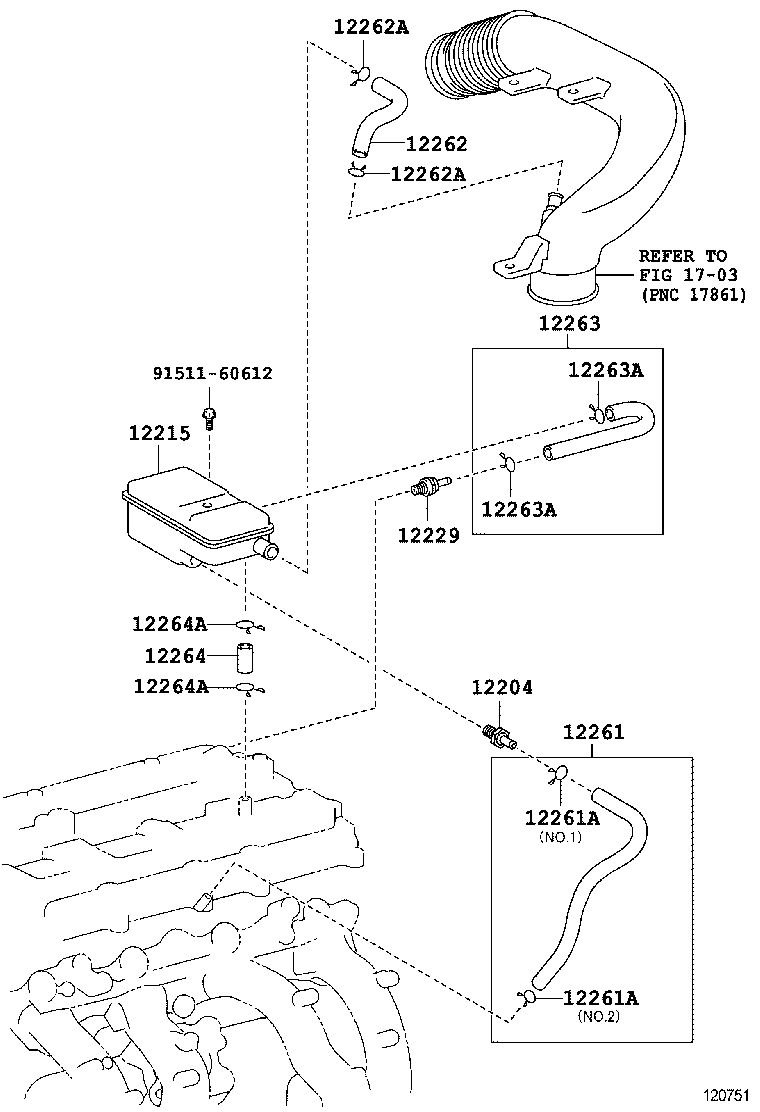  DYNA TOYOACE |  VENTILATION HOSE