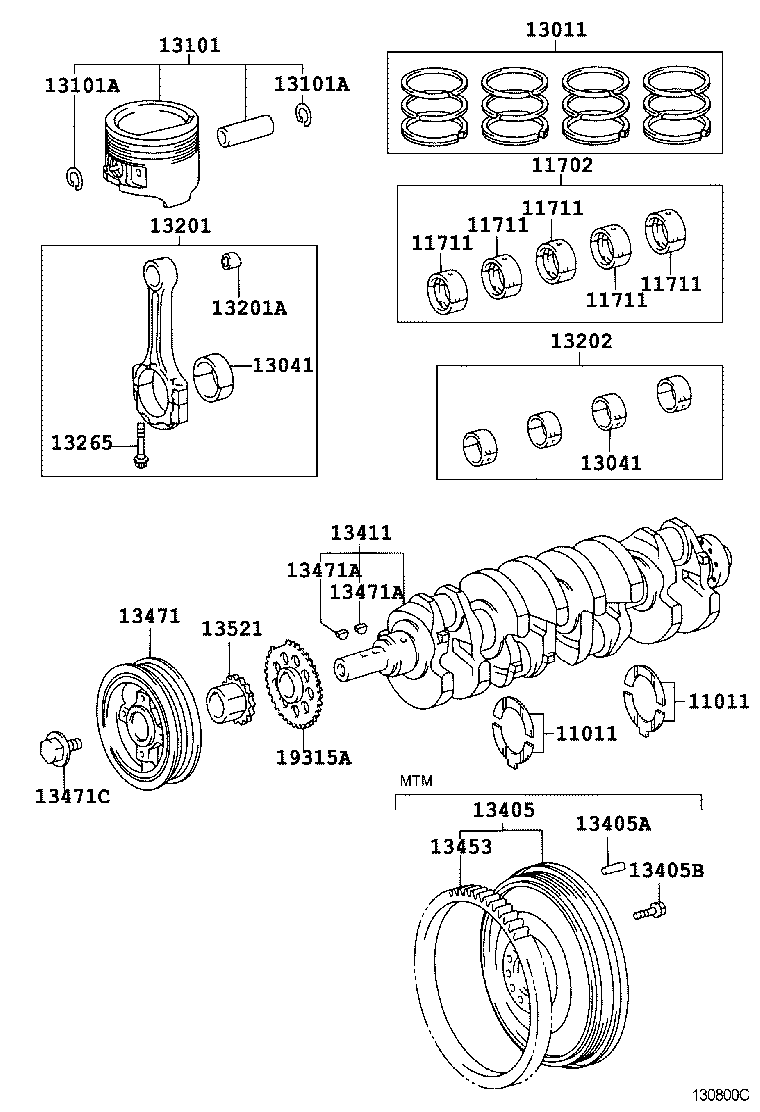  HIACE REGIUSACE |  CRANKSHAFT PISTON