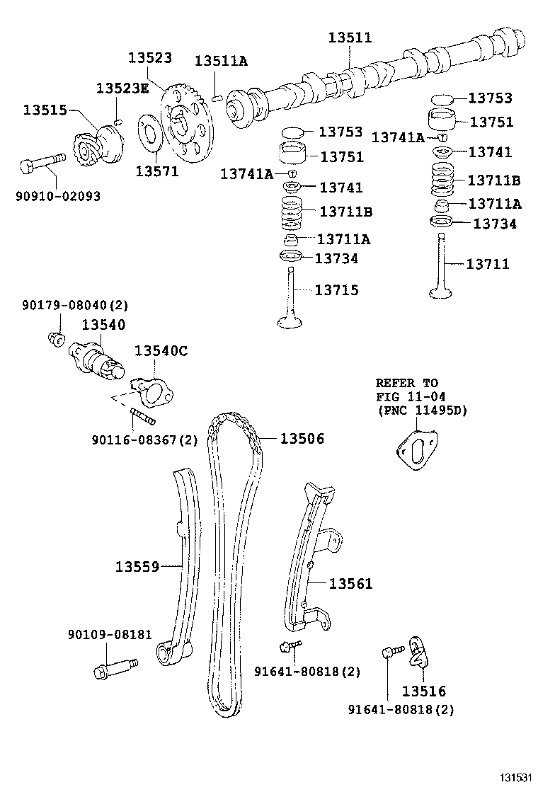  DYNA TOYOACE |  CAMSHAFT VALVE