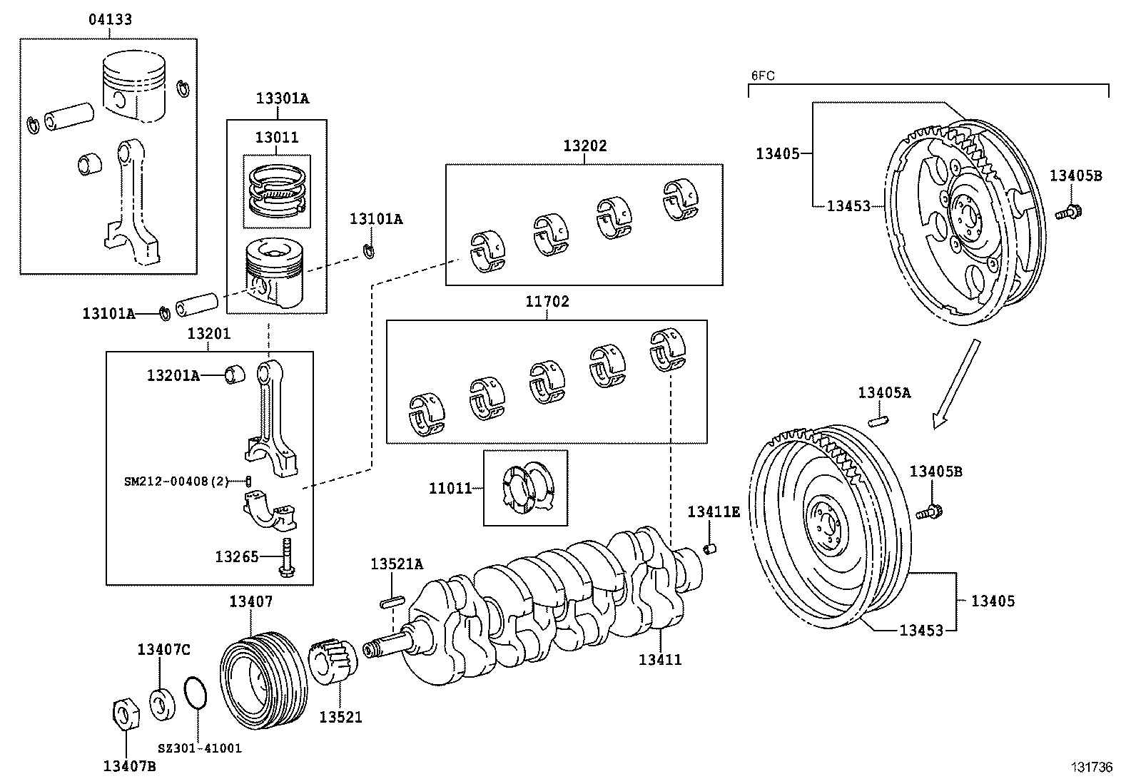  DYNA TOYOACE |  CRANKSHAFT PISTON