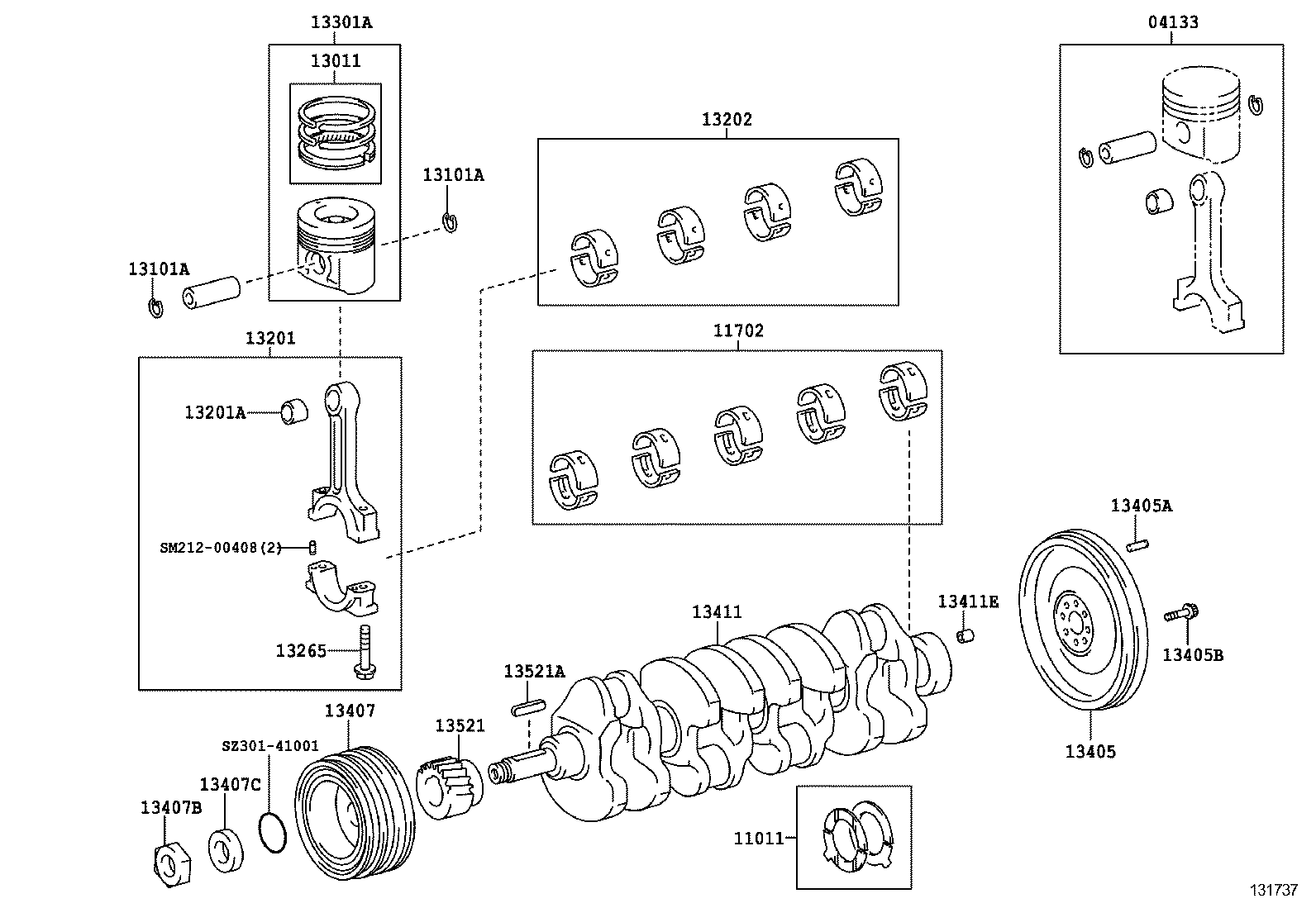  DYNA TOYOACE HV |  CRANKSHAFT PISTON