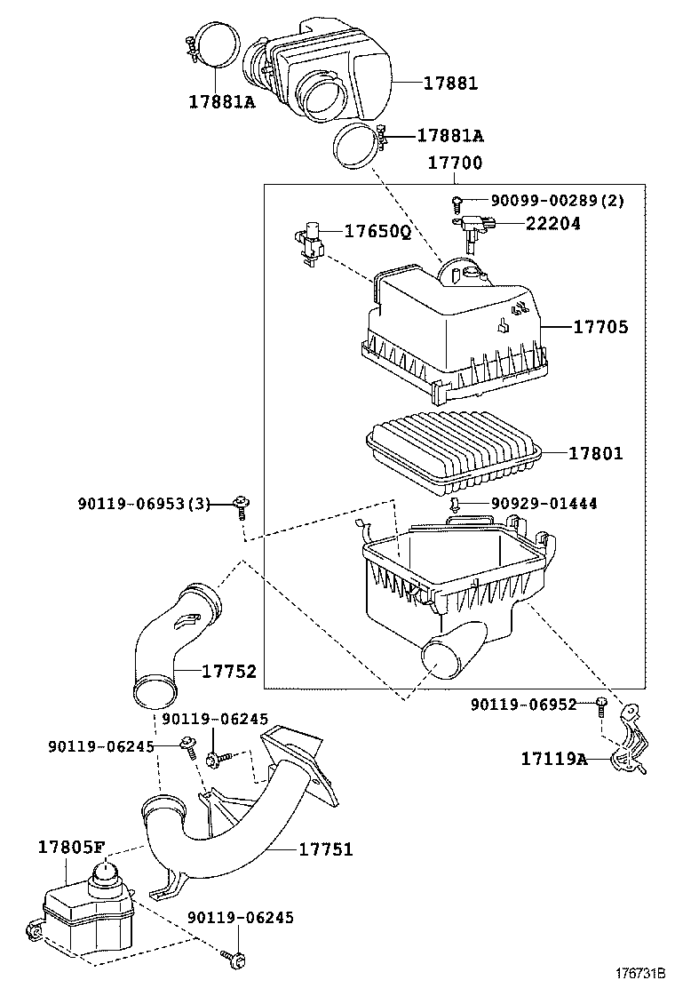  RAV4 VANGUARD |  AIR CLEANER