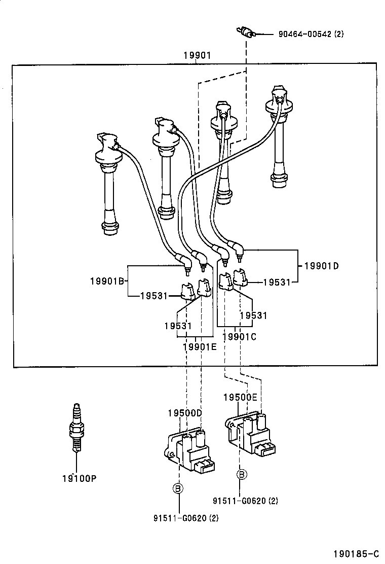  CROWN COMFORT SED |  IGNITION COIL SPARK PLUG