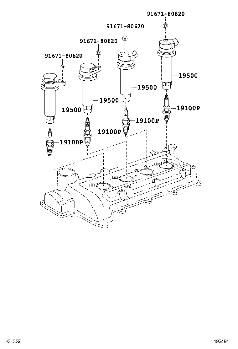  BB |  IGNITION COIL SPARK PLUG