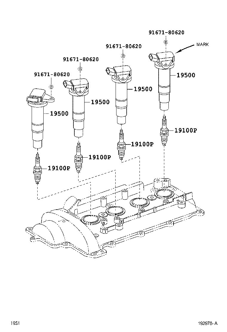  LITE TOWNACE |  IGNITION COIL SPARK PLUG