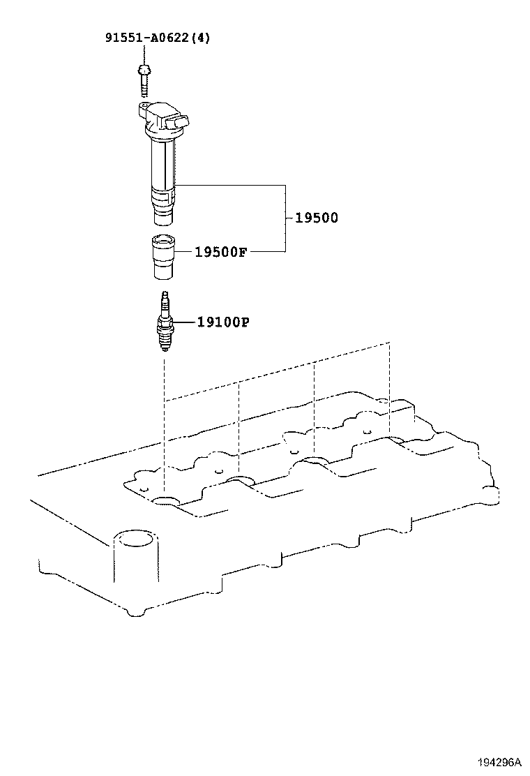  DYNA TOYOACE |  IGNITION COIL SPARK PLUG