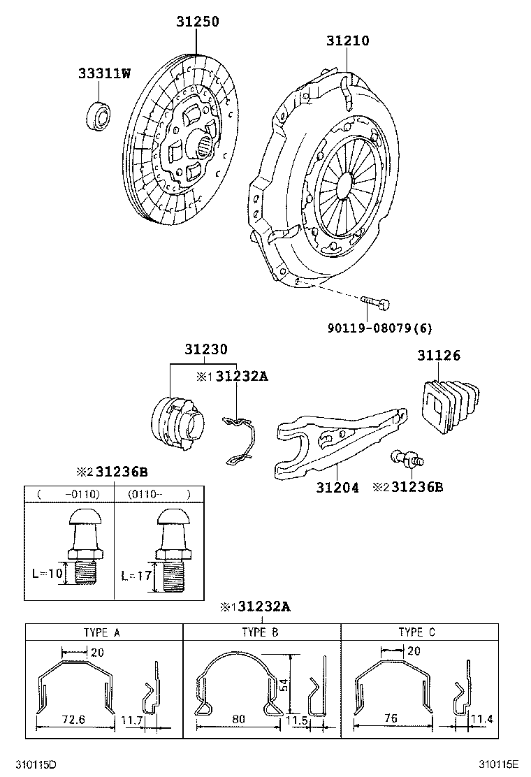  DYNA TOYOACE |  CLUTCH RELEASE FORK