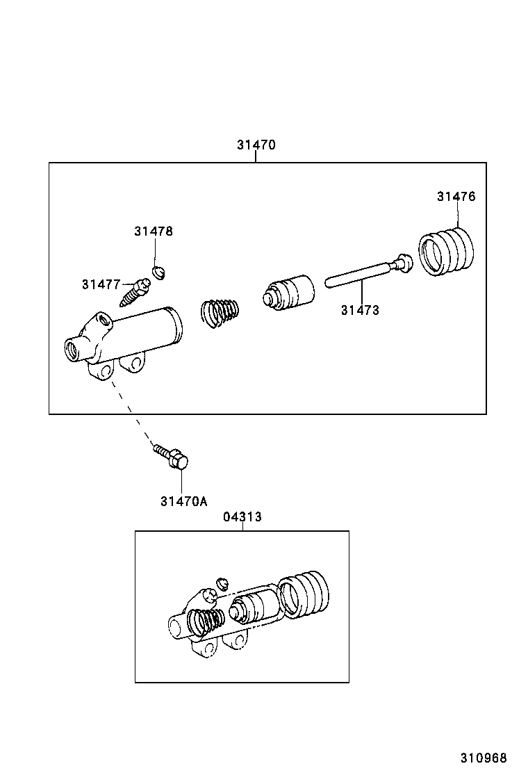  COASTER |  CLUTCH RELEASE CYLINDER