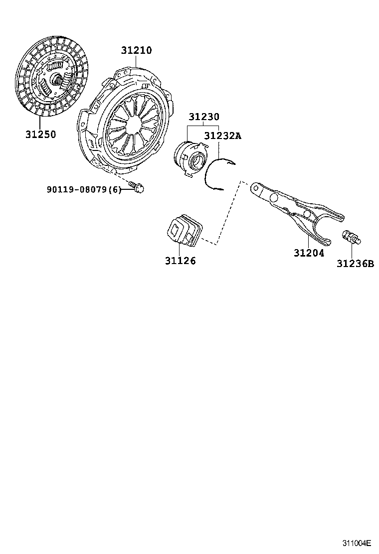  PROBOX SUCCEED |  CLUTCH RELEASE FORK