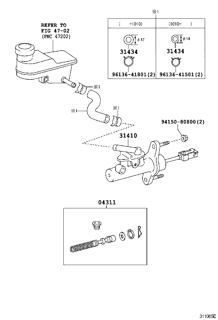  PROBOX SUCCEED |  CLUTCH MASTER CYLINDER