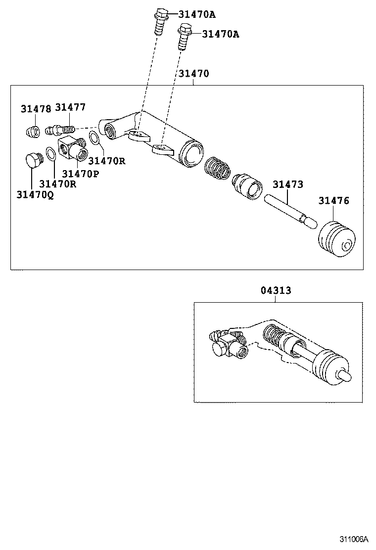  PROBOX SUCCEED |  CLUTCH RELEASE CYLINDER