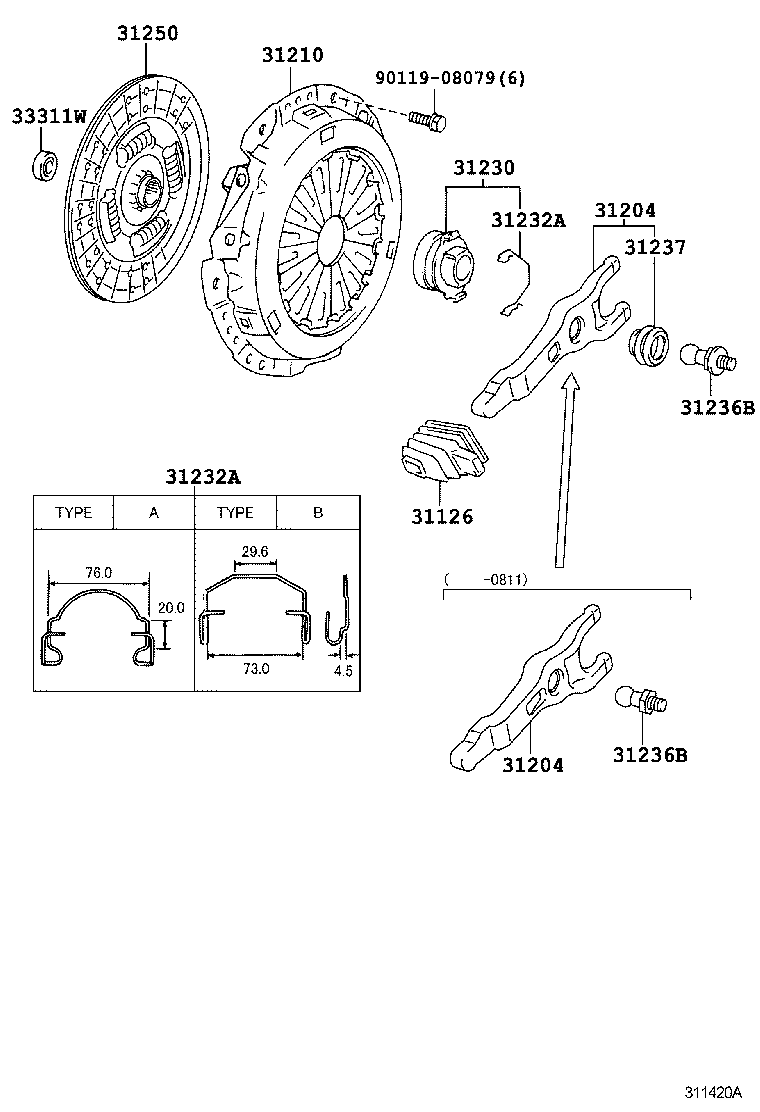  HIACE REGIUSACE |  CLUTCH RELEASE FORK