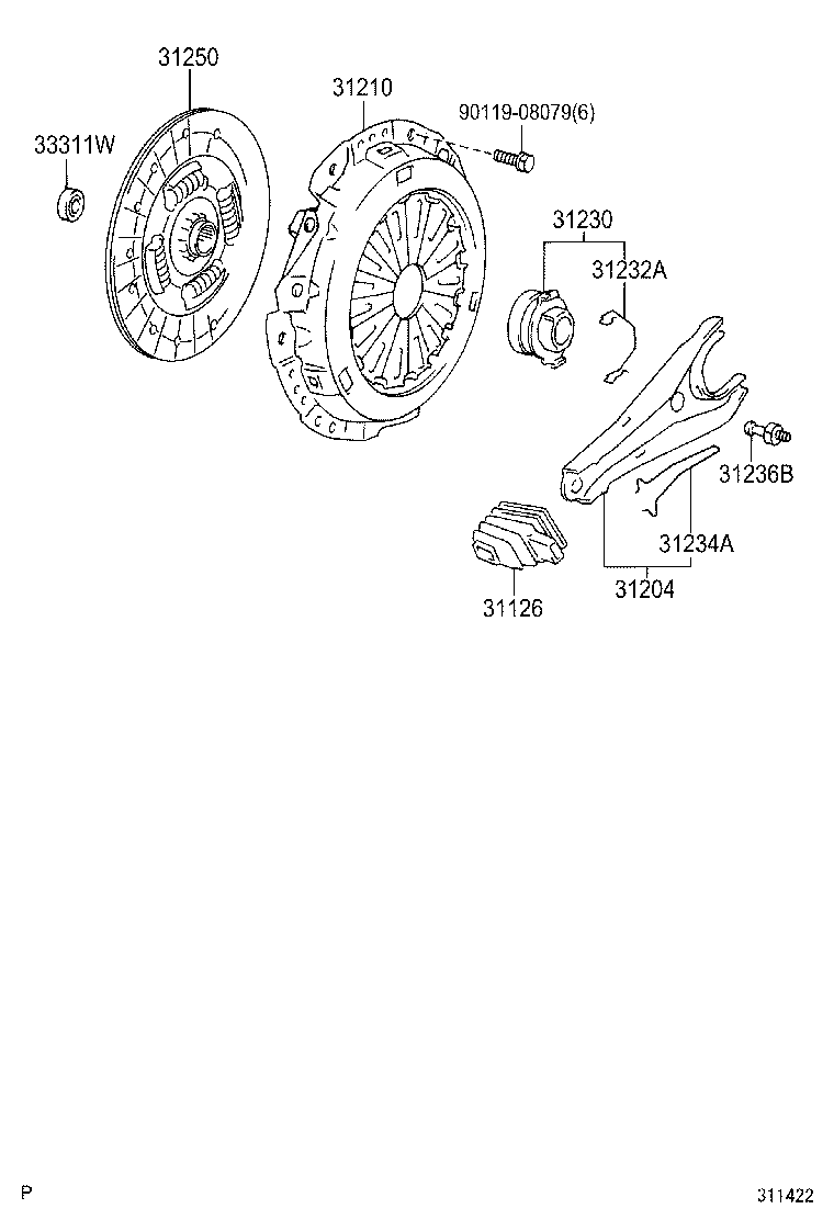  HIACE REGIUSACE |  CLUTCH RELEASE FORK