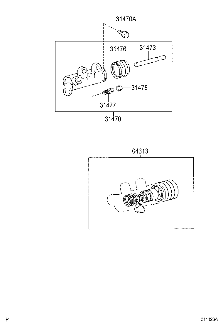  HIACE REGIUSACE |  CLUTCH RELEASE CYLINDER