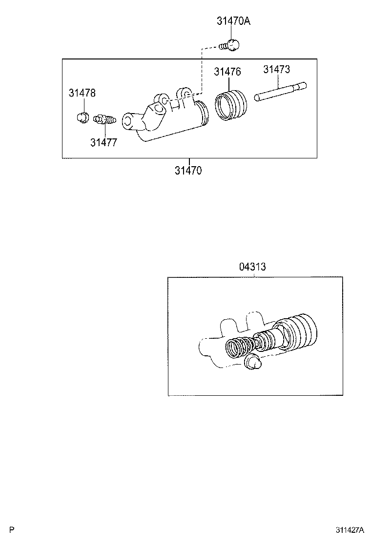  HIACE REGIUSACE |  CLUTCH RELEASE CYLINDER