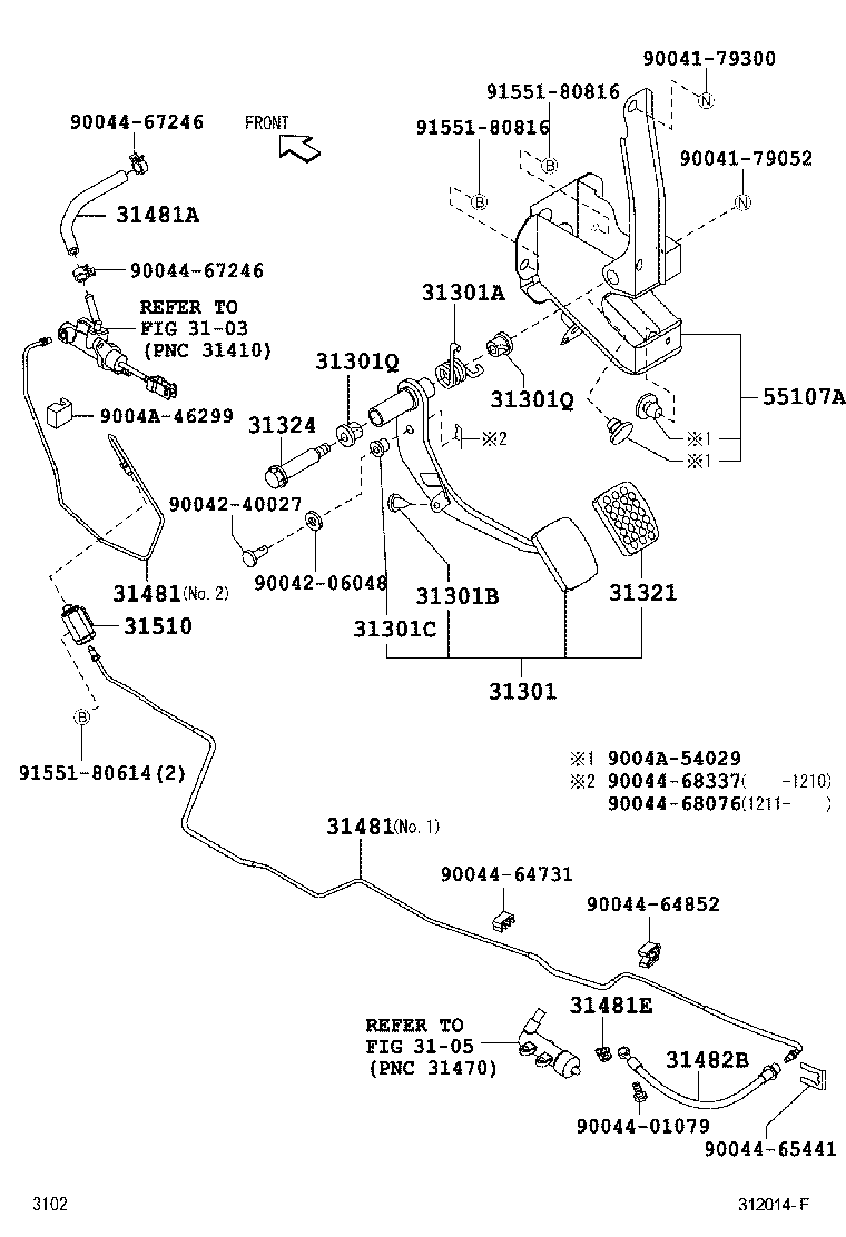  LITE TOWNACE |  CLUTCH PEDAL FLEXIBLE HOSE