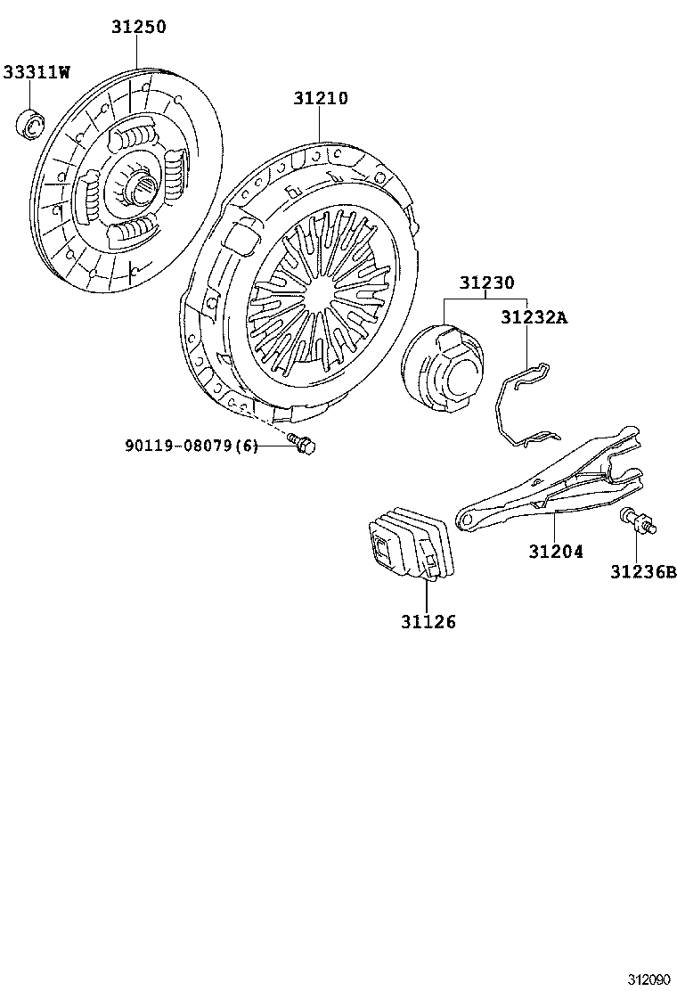  CROWN COMFORT SED |  CLUTCH RELEASE FORK