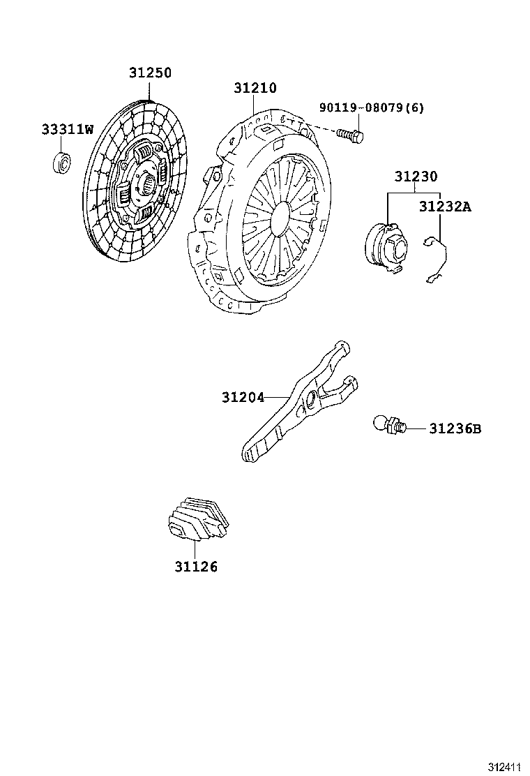  DYNA TOYOACE |  CLUTCH RELEASE FORK