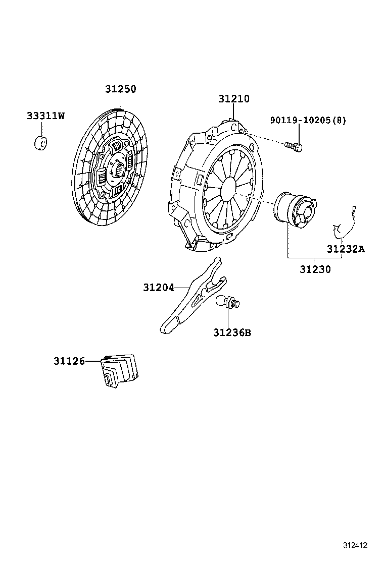  DYNA TOYOACE |  CLUTCH RELEASE FORK