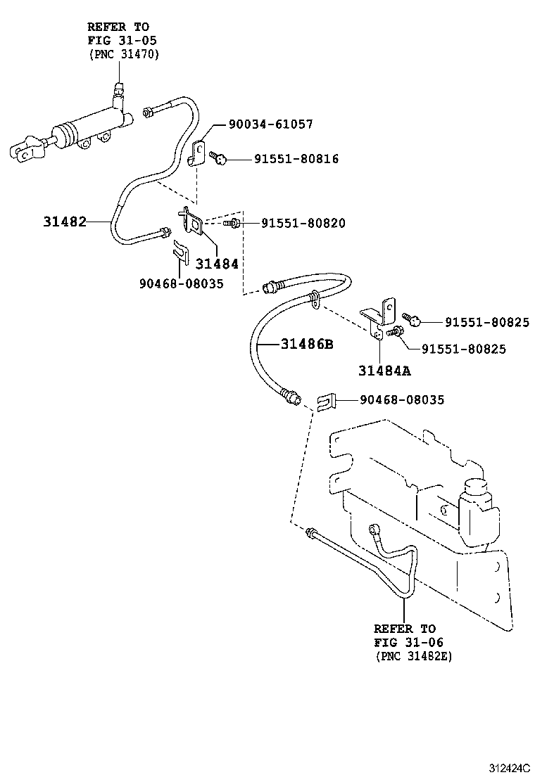  DYNA TOYOACE HV |  CLUTCH PEDAL FLEXIBLE HOSE
