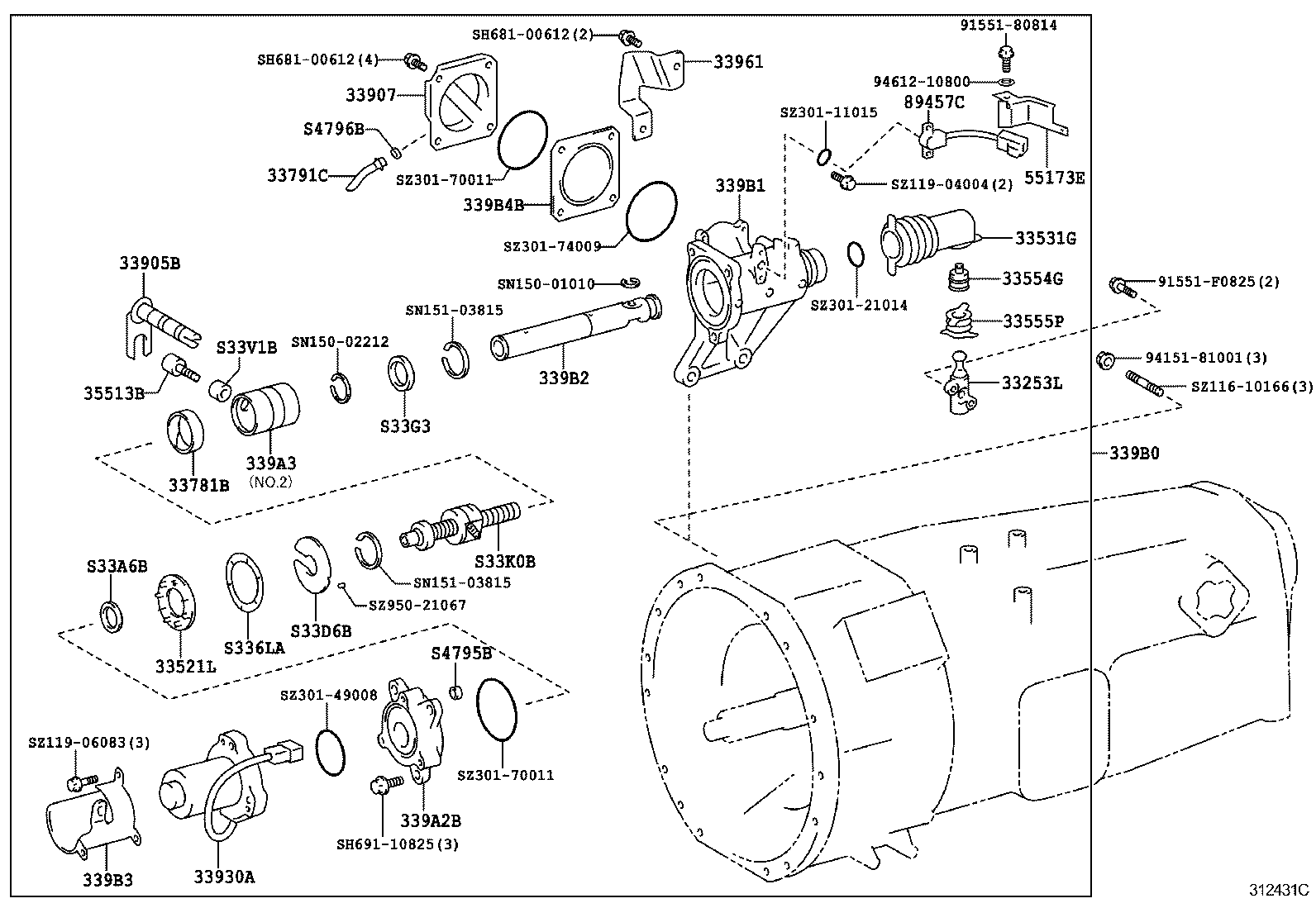  DYNA TOYOACE HV |  PUMP ACTUATOR SEQUENTIAL OR MULTI MODE MANUAL TRANSAXLE
