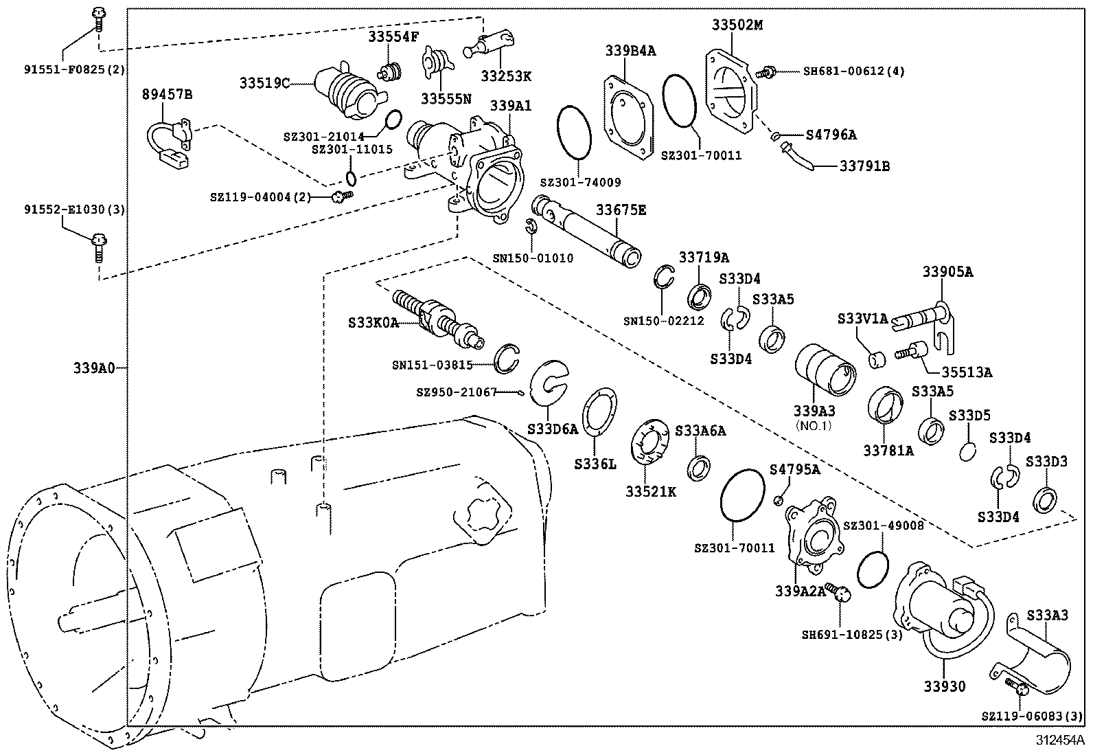  DYNA TOYOACE HV |  PUMP ACTUATOR SEQUENTIAL OR MULTI MODE MANUAL TRANSAXLE