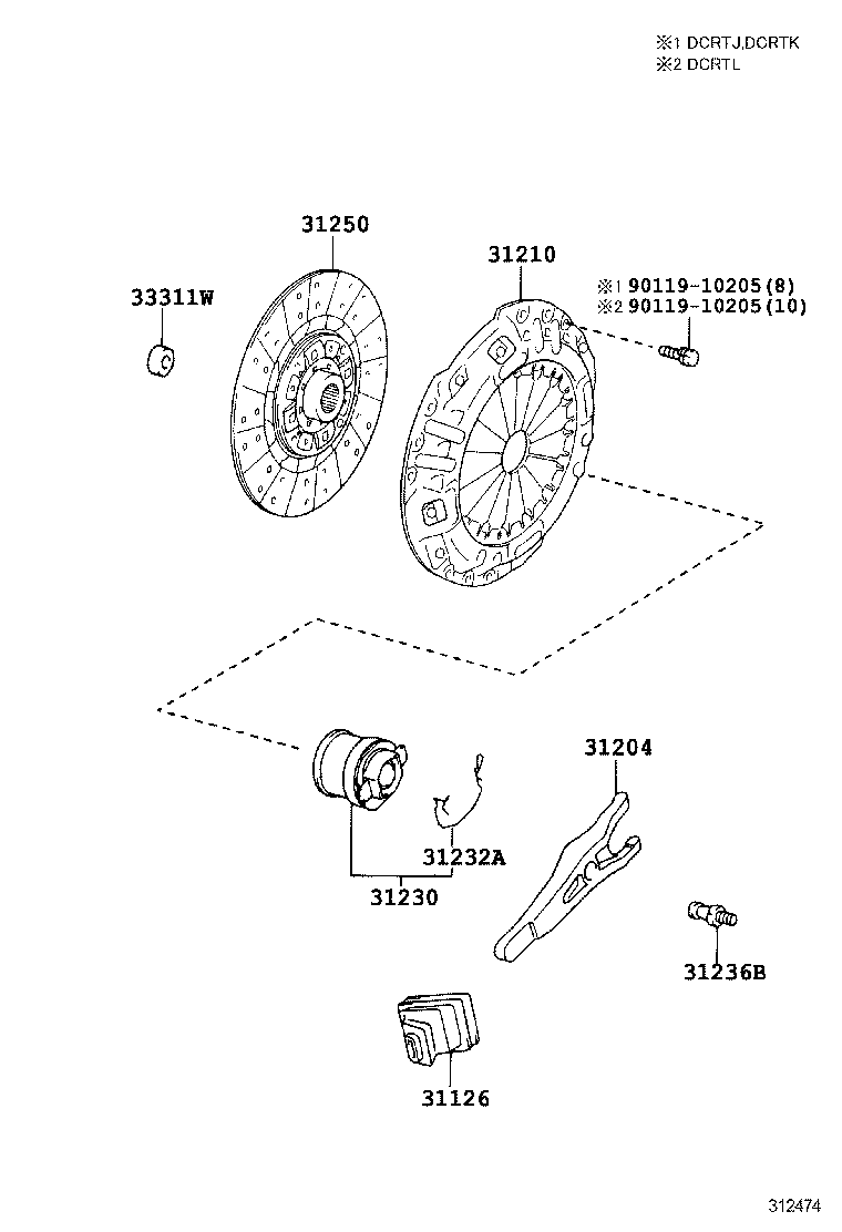 DYNA TOYOACE |  CLUTCH RELEASE FORK