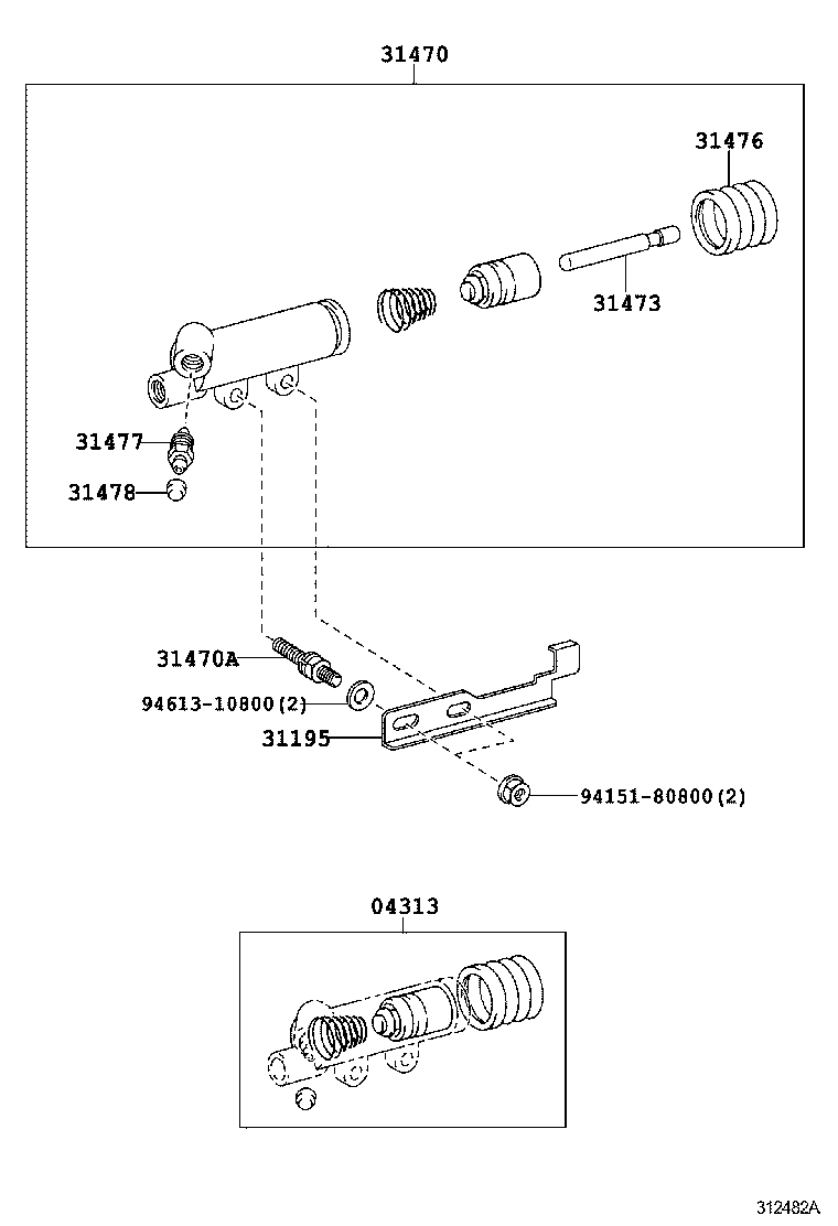  DYNA TOYOACE |  CLUTCH RELEASE CYLINDER