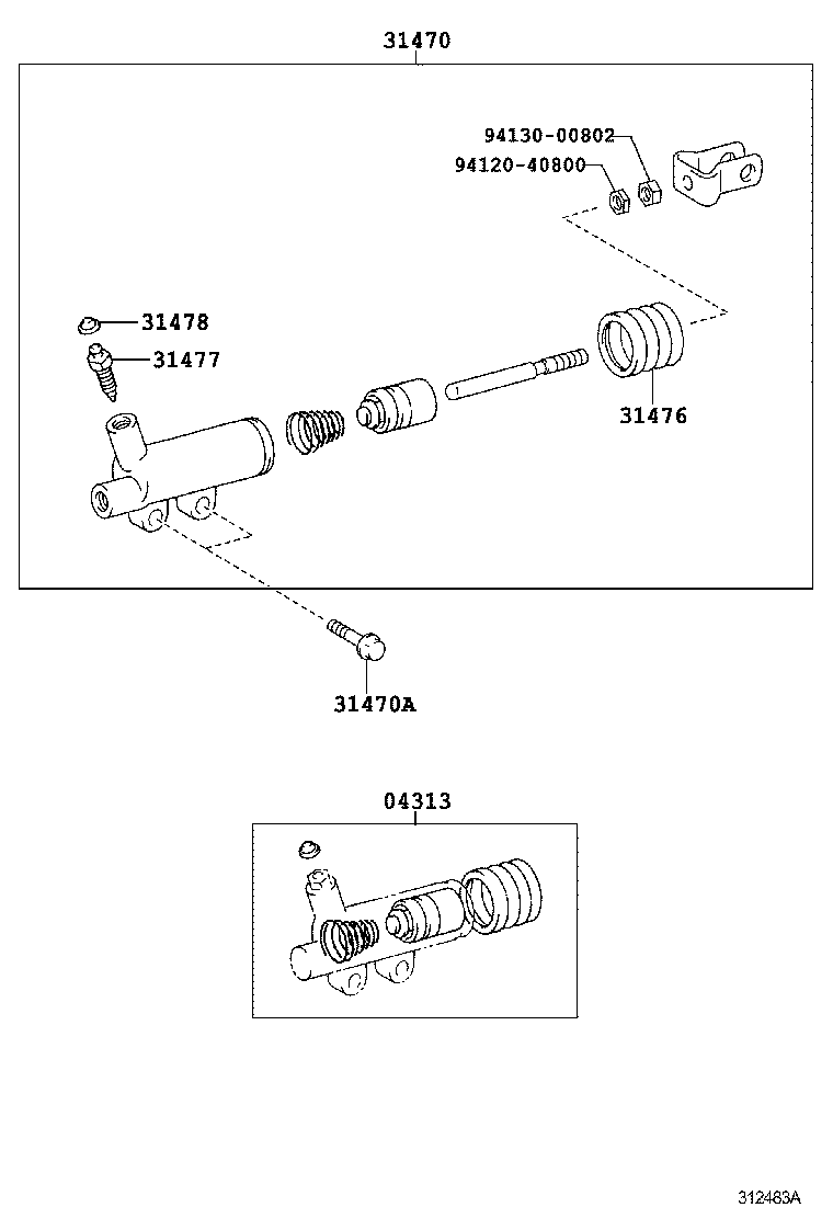  DYNA TOYOACE HV |  CLUTCH RELEASE CYLINDER