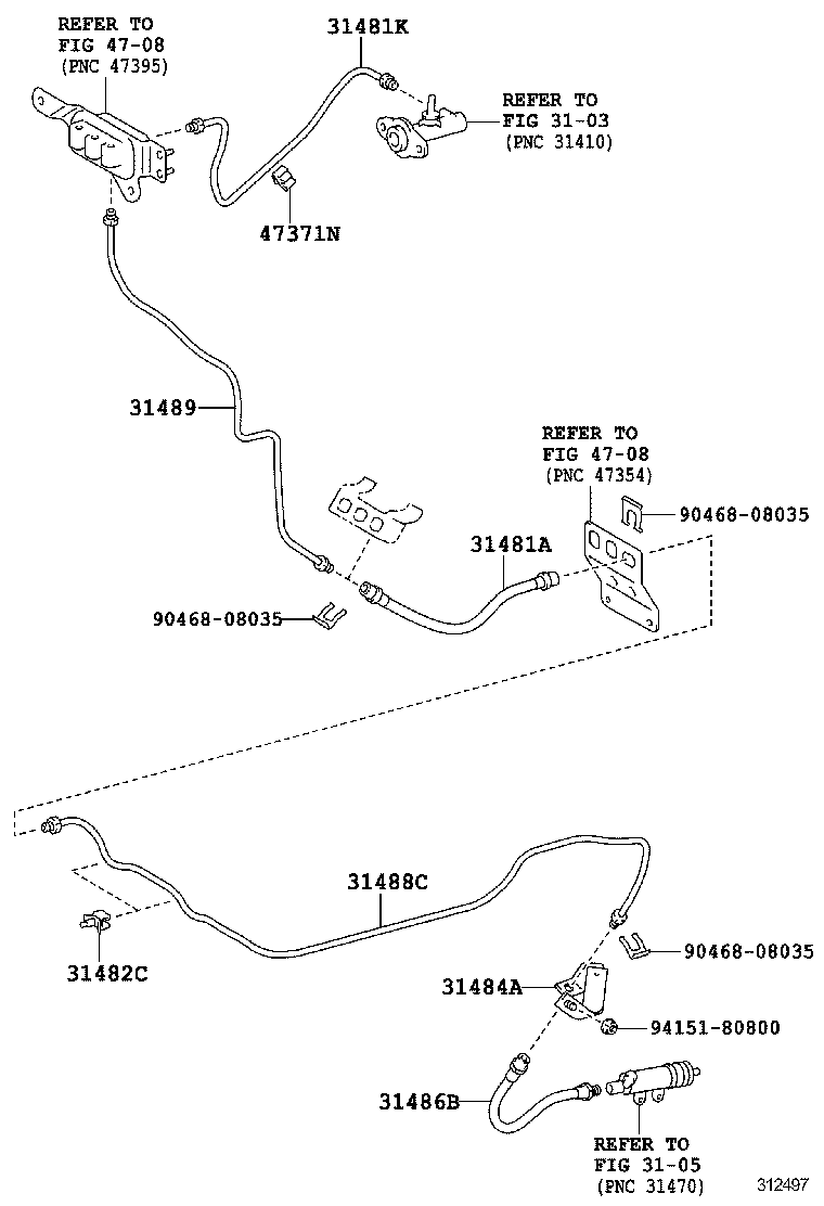  DYNA TOYOACE |  CLUTCH PEDAL FLEXIBLE HOSE